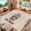 Linkin Park Personalized Crystal Velvet Carpet, Customized Name Text Soft Anti‑Slip Rug for Living Room Bedroom