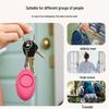 Oval Personal Alarm Keychain: Safety Self-Defense Device with LED Light for Women, Outdoor Use, and Wolf Repellent.