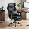 Executive Office Chair, Leathaire Big and Tall Office Chair 180 Kg with Wide Seat, Reclining, Lumbar Support, Black