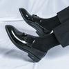 Glossy Leather Shoes for Men Business Shoes Casual Point Toe Slip on Loafers for Men Luxury Party Wedding Business Tassel Shoes