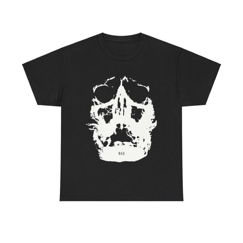 

230 г/м² 100% хлопок Футболка Mad 009 Skull унисекс 4 расцветки XXS чёрный