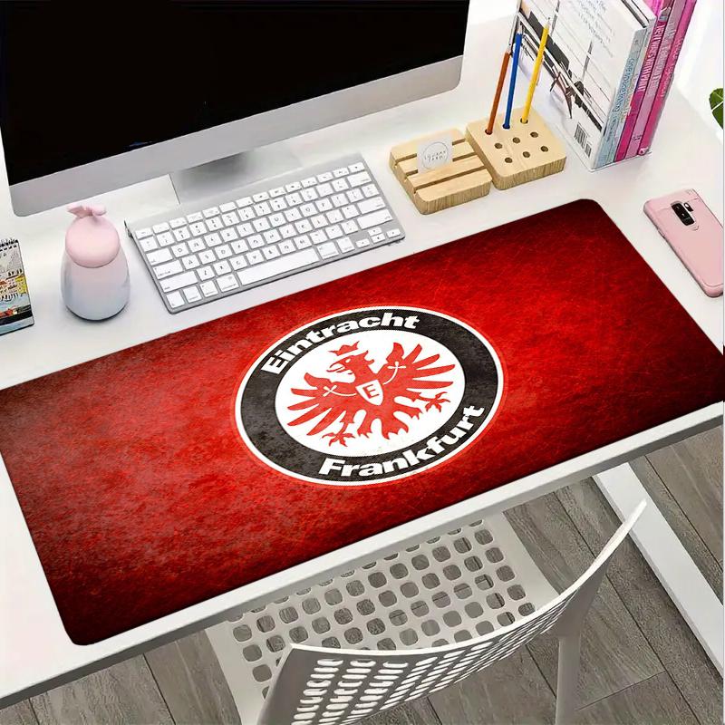 Flaming Heart Frankfurt Emblem Mouse Pad, Gaming Mouse Pad, Keyboard Pad, Desk Decor for Computer Notebook Fan Gift Birthday Gift
