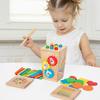 5-in-1 Wooden Multifunctional Color Sorting Box Early Childhood Color Recognition Fine Motor Skills andCognitive Educational Toy
