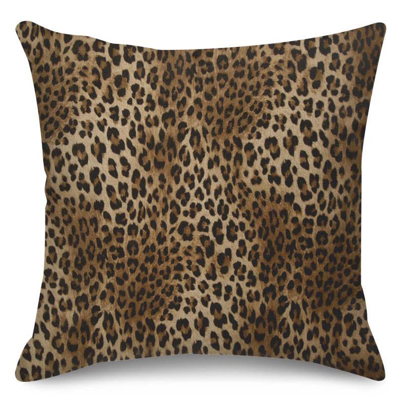 Home Deko Wildes Leopardenmuster Kissenbezüge für Zuhause Muster Kissenbezug Geeignet für Sofa Schlafzimmer Auto Kissenbezug