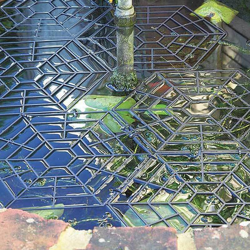 10/20Pcs Pond Fish Guard Floating Net Protectors Mesh Plastic Protective Cover Uv-Resistant Pond Fish Guard Floating Net