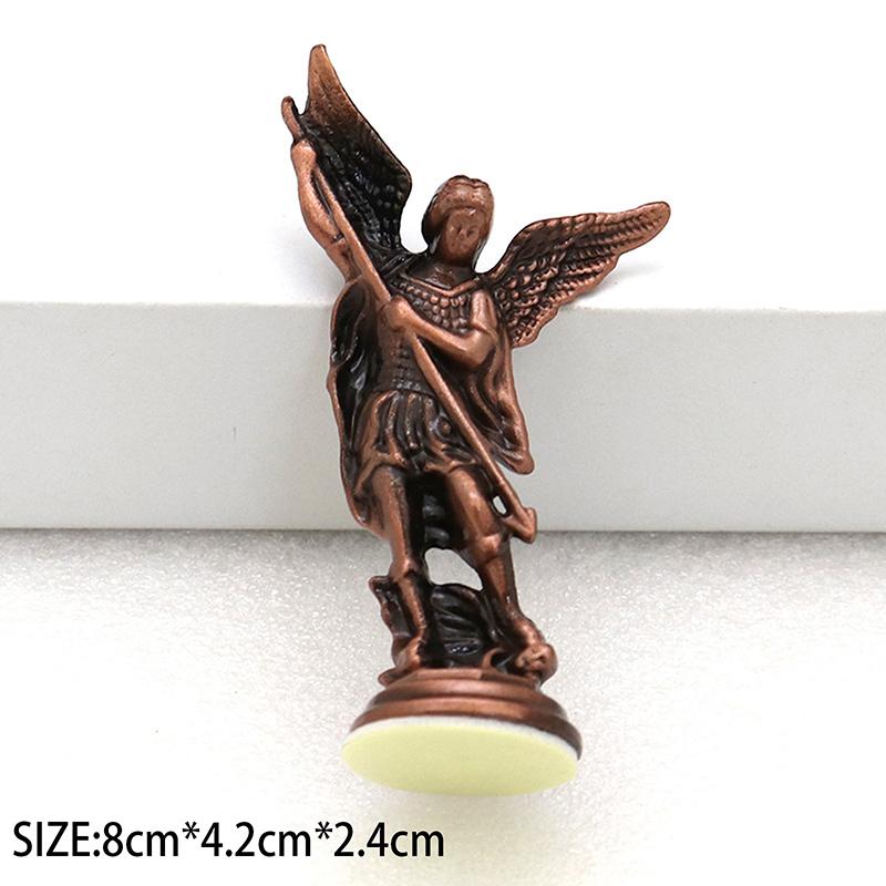 1Pc Crafts For Home Room Tabletop Desktop Christian Saint Michael Figurinethe Archangel Defeating Satan Guardian Statues