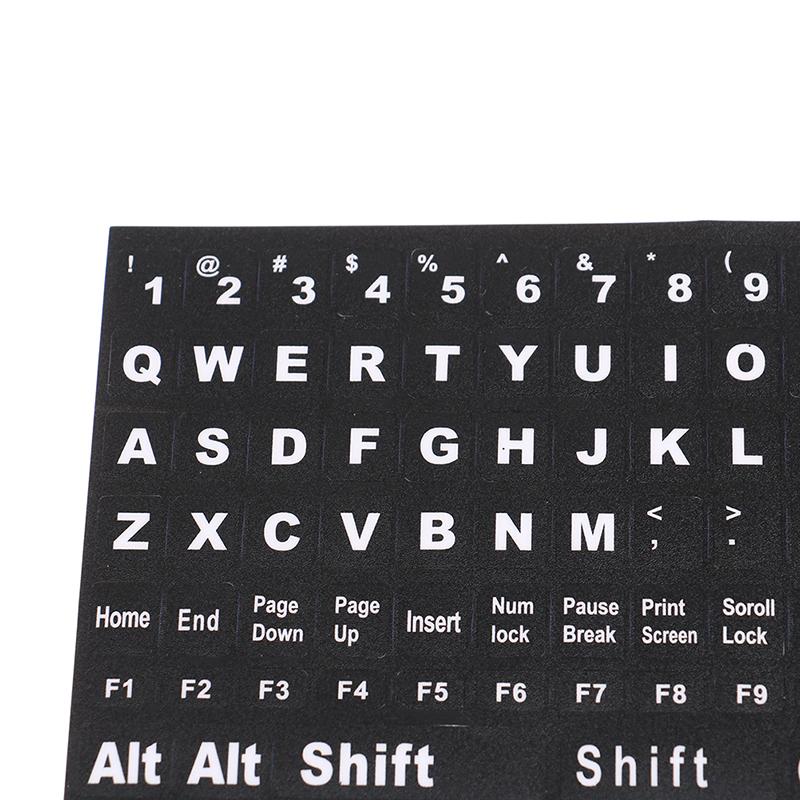 English Full Keyboard Frosted Transparent Keyboard Stickers Computer Notebook
