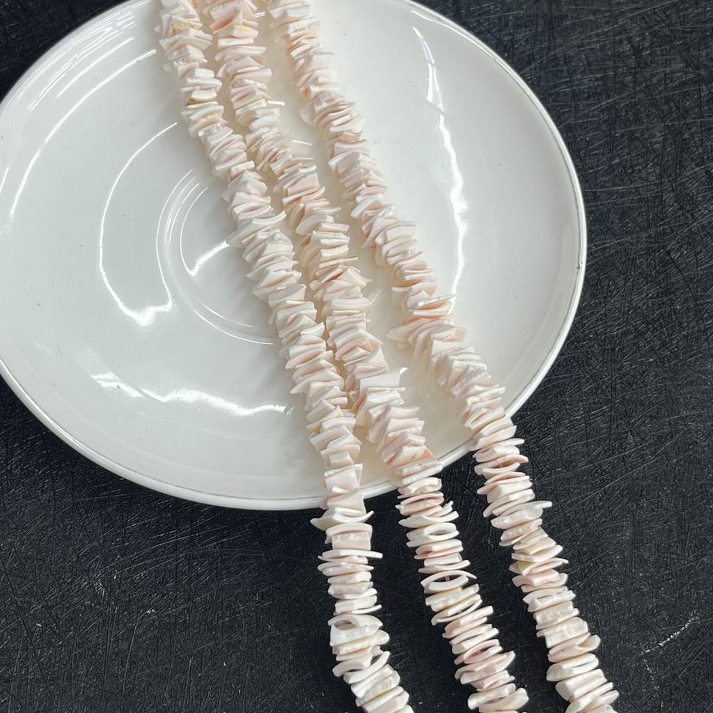 Natural Shell Beads, Fashion Handmade Irregular Loose Spacer Beads, 7-10mm, for DIY Necklace Bracelet Anklet Accessories, Creative Jewelry Making 38cm