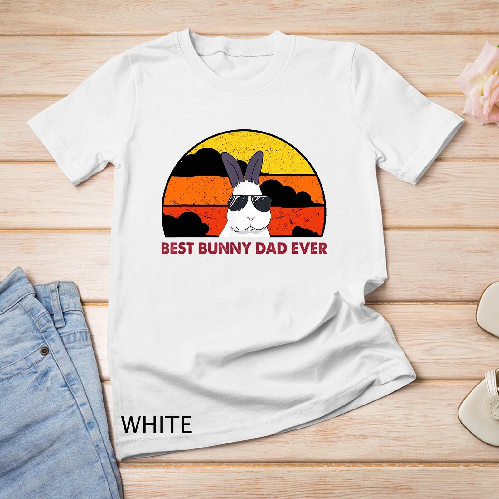 Mens Best Bunny Dad Ever Rabbit Jumper Rabbit Dad Rabbit Daddy Unisex T-Shirt Mens Womens Tees Top M
