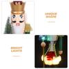 Christmas Lighted Nutcracker Soldier Figurine with Music LED Plastic Nutcracker for Christmas Holiday & Winter Festival Decor