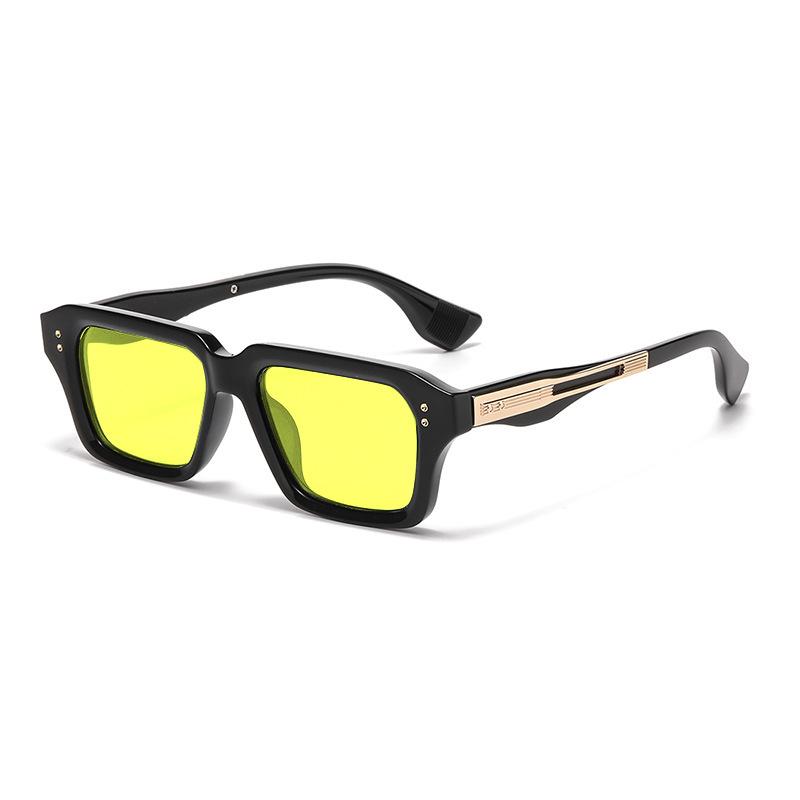 Retro Luxury Metal Square Frame Sunglasses for Men Fashion Popular Outdoor Sports Cycling Driving UV400 Sunglasses Goggles