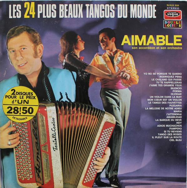 

LP Record AIMABLE SON ACCORDON ET SON ORCHES Les 24 Plus Beaux Tangos Du Monde 400558 Disques Vogue 1972 France Pop Used