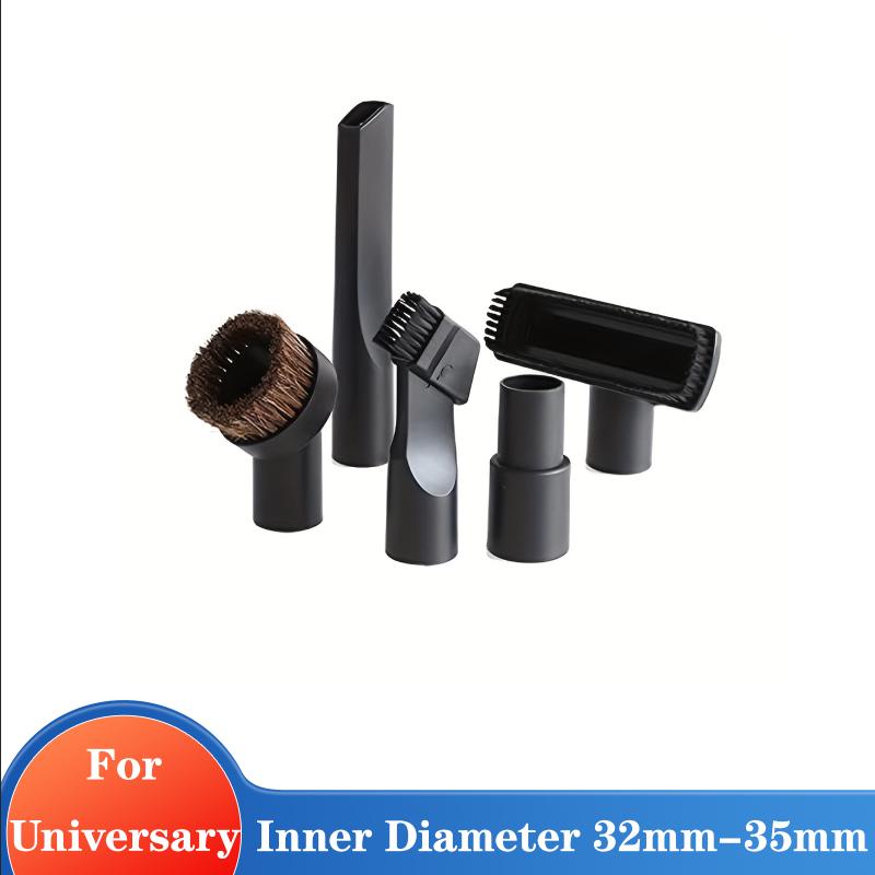 Hot Universal Vacuum Cleaner Brush Nozzle 32 &35mm Brush Head Cleaning Tool Long Flexible Flat Slim Suction Nozzle Head For Bed