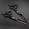 6.0" Black Pathfinder Hairdressing and Barber Serrated Scissors