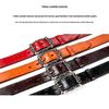 Luxury Retro Palace Style Women's Leather Belt with Butterfly Embossed Carved Buckle