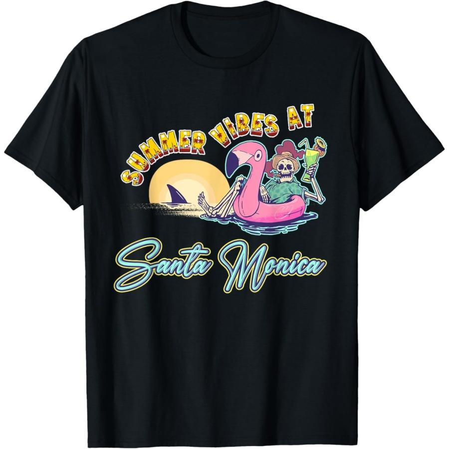 Summer Vibes At Santa Monica Summer Beach Waves T-Shirt S