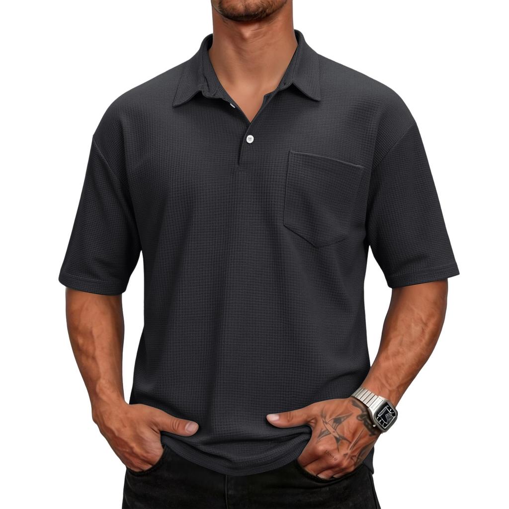 Men's Casual And Fashionable Short-sleeved Shirt - Men's Golf Breathable Sports Collar Top