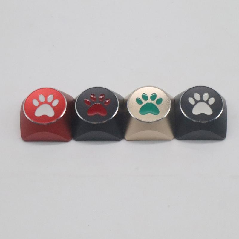 Aluminum Alloy CatPaws Keycaps XDA Profile Key Button for Switches Mechanical Keyboards Gamings Player