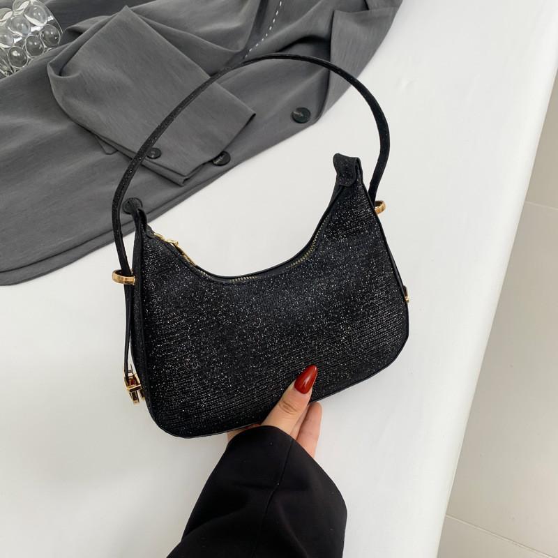 Stylish Crescent Shoulder Bag For Everyday Use Trendy Mid-soft Synthetic Leather