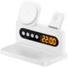 5-in-1 Magnetic Wireless Charger with Phone Stand, Magnetic Wireless Watch Charger, Magnetic Wireless Earphone Charger, and Digital Alarm Clock