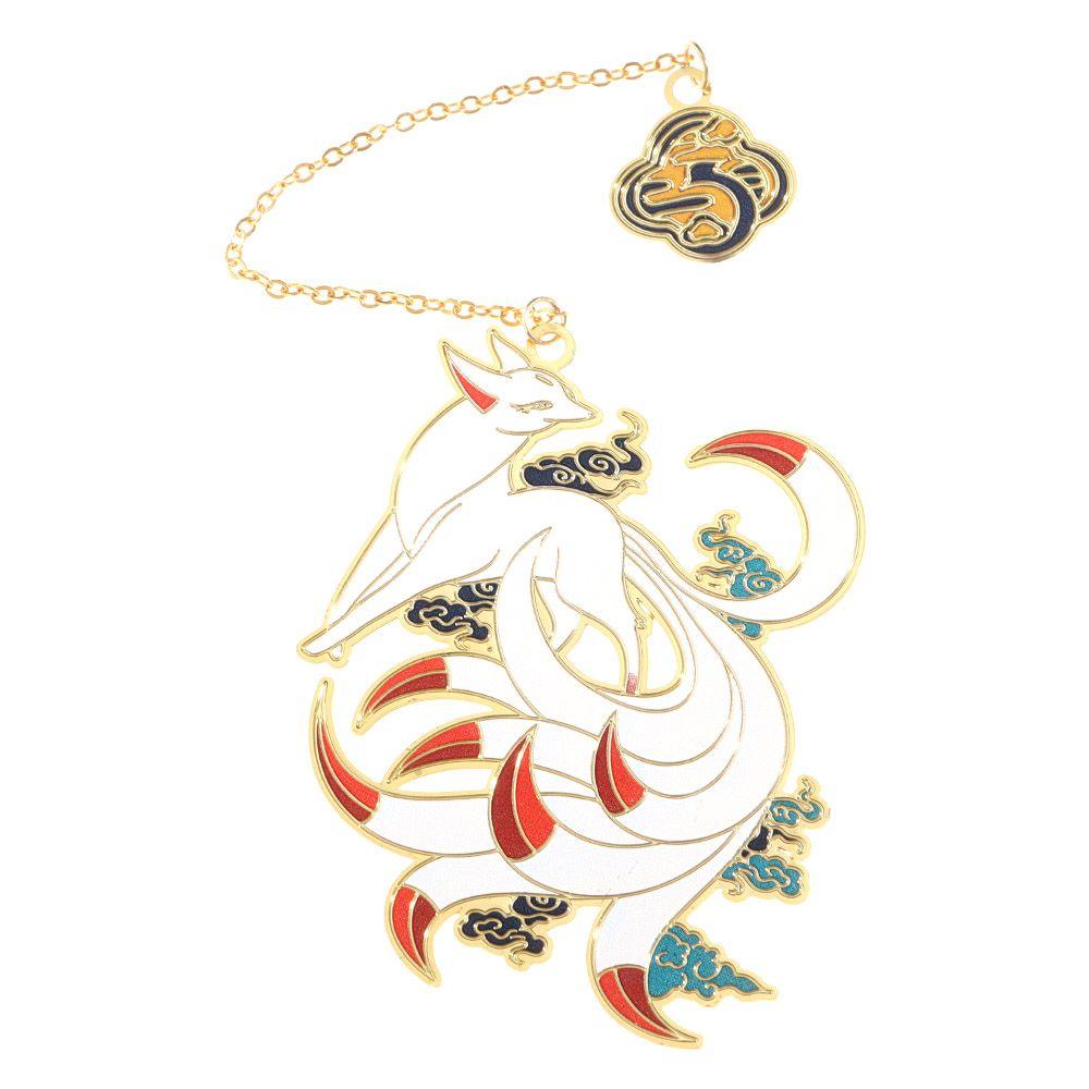New Chinese Style Retro Mythical Bookmark With Tassel Creative Metal Hollow Dragon Tiger Book Clip Student Gift Office Supplies