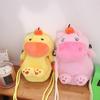 Persimmon Capybara Plush Crossbody Bag Phone Pouch Cartoon Plush Shoulder Bag  School