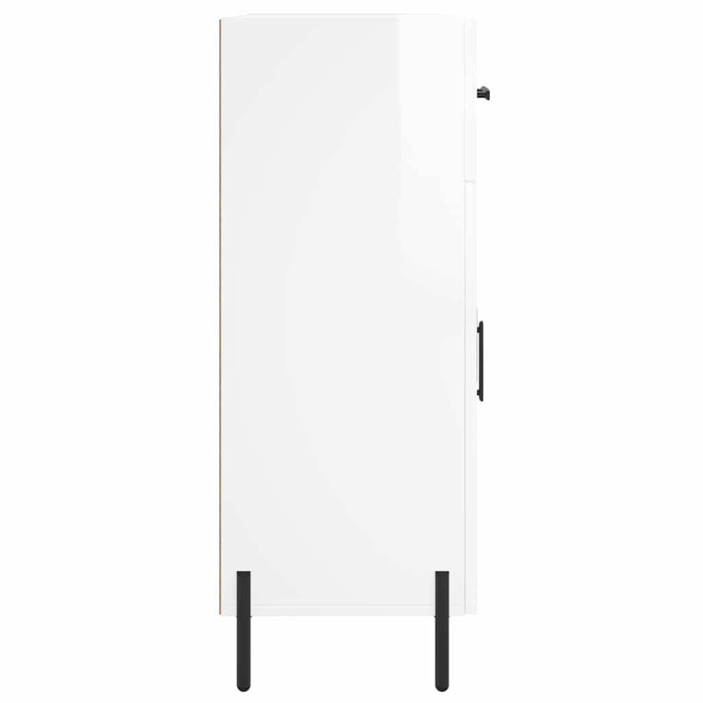 Sideboard Glossy White 69.5 X 34 X 90 Cm Particleboard