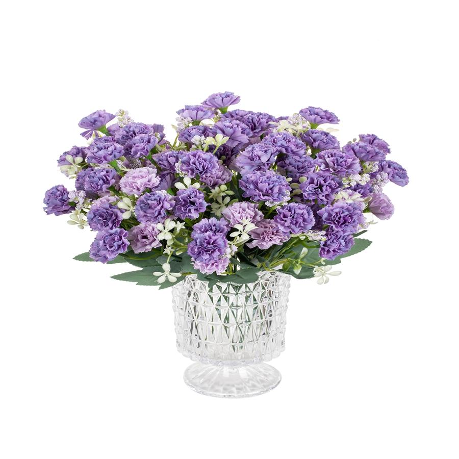 Fiori Artificiali 5 Rami 15 Teste Piccolo Garofano Per Arco Nuziale Decorazione Ghirlanda Festival Accessori Composizione Floreale per la Casa