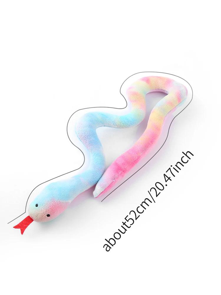 

Snake Shape Interactive Cat Toys Bite-resistant Catnip Cat Toy Simulation Cat Toy Funny Self-hey Toy for Kitten Cat Pet Supplies розовый