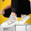 2025 summer new thin men's shoes ins trendy mesh open-toed breathable sandals soft-soled slippers little white shoes
