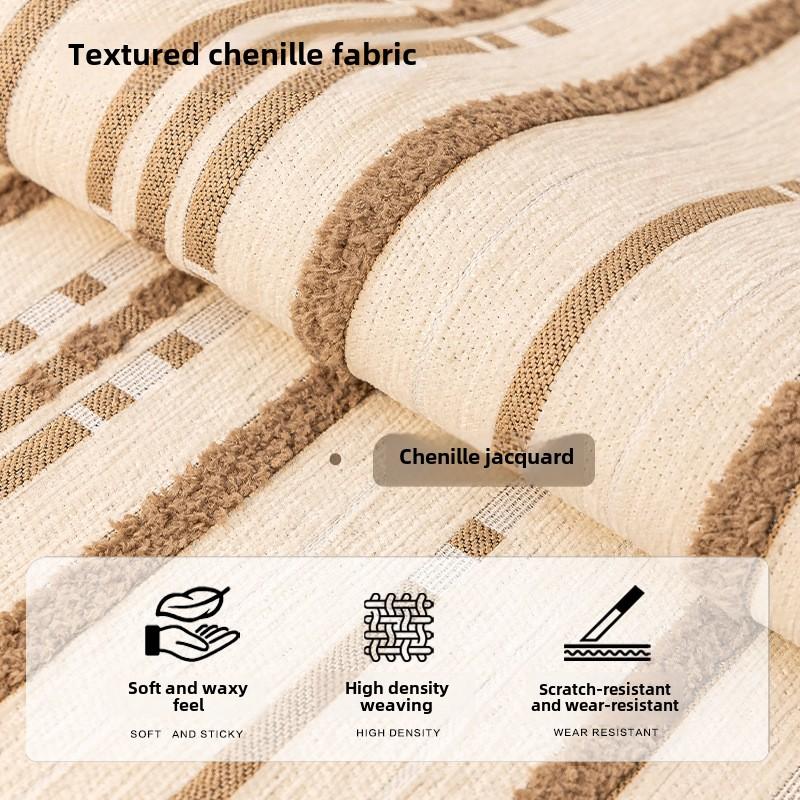 Strukturierter Chenille Sofakissenbezug, Ganzjahres-Universal-Rutschfester Sofabezug