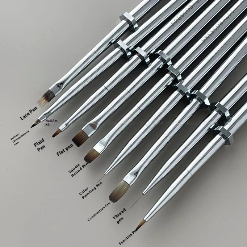 Silver Nail Art Painting Pen Brush High Quality Removable Nail Phototherapy Gel Pen Universal Nail Line Pen Manicure Art Tools