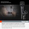 TASCAM Vocal Dynamic Microphone with Mic Holder for YouTube Live Simple PA Music and Karaoke TM-82 Vocals, Streaming, Recording, Events, Equipment,