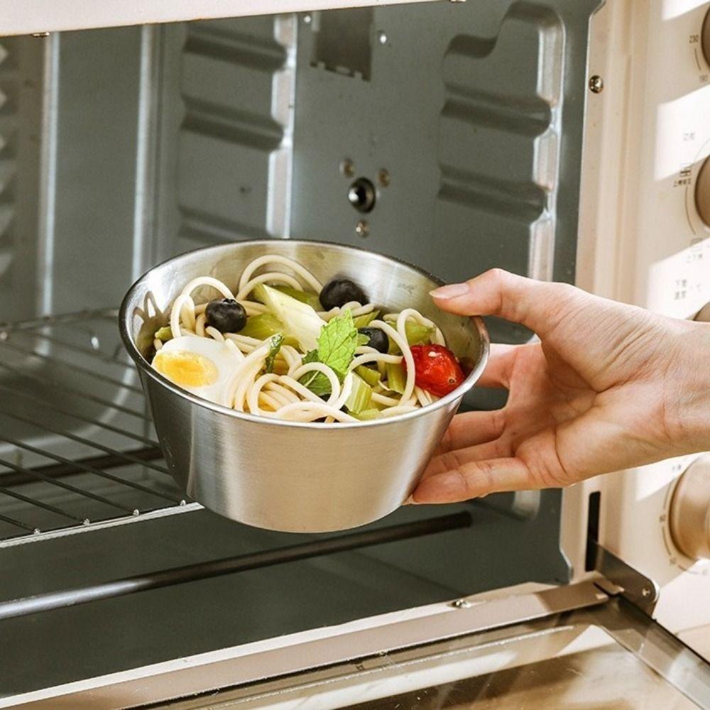 Double Layer Stainless Steel Colander Set Stackable Space Saving Strainer Bowl Set Mini Rice Washing Bowl Food Preparation