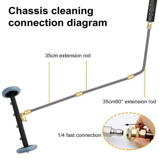 16 Inch Undercarriage Car Washer Pressure Washer Under Car Cleaner with 3 Pcs Extension Wand 4000 PSI Undercarriage Cleaner for Cars SUVs Trucks