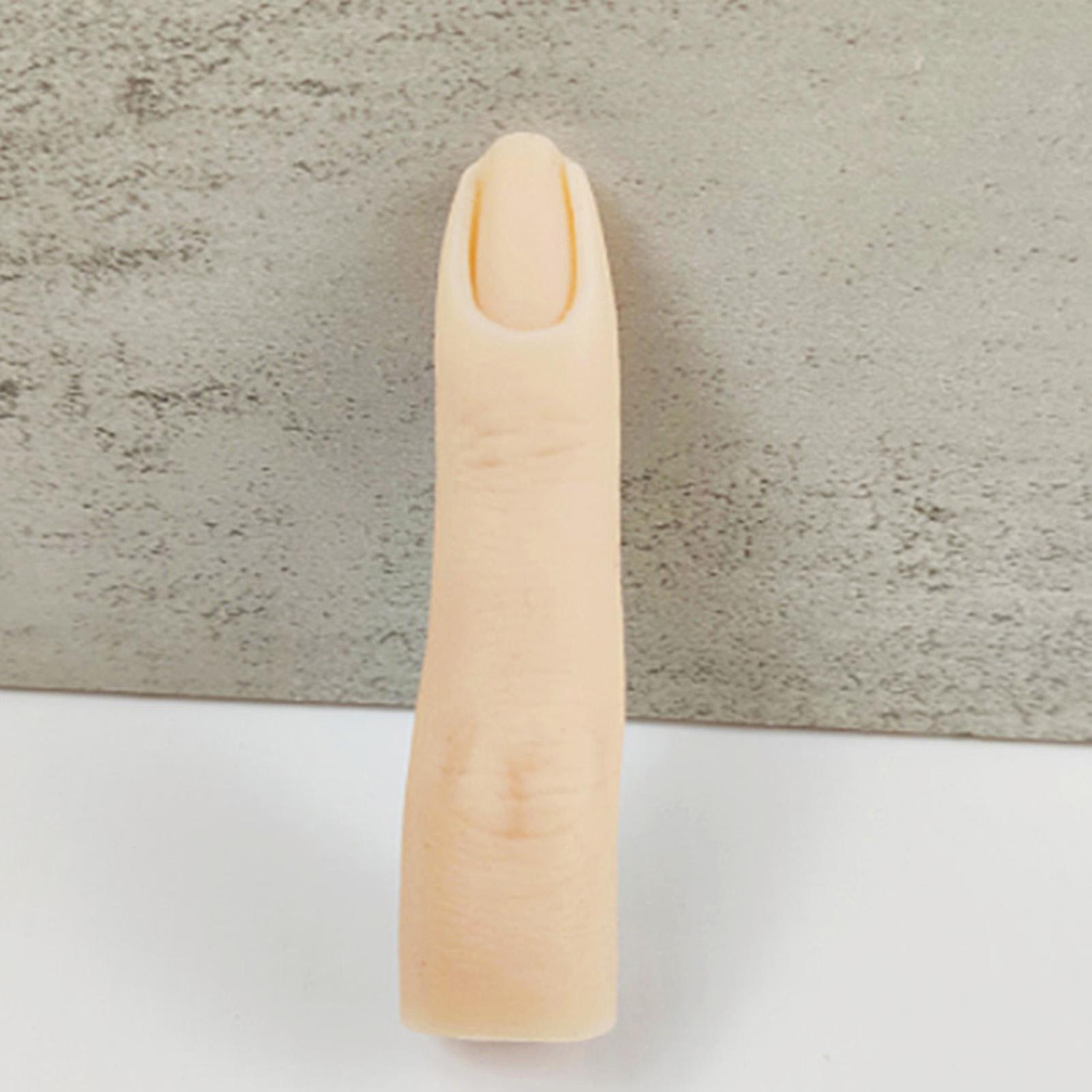 Simulation Finger Nail Practice Model Nail Art Practice Silicone Fingers for Novice Manicurist Practice 1