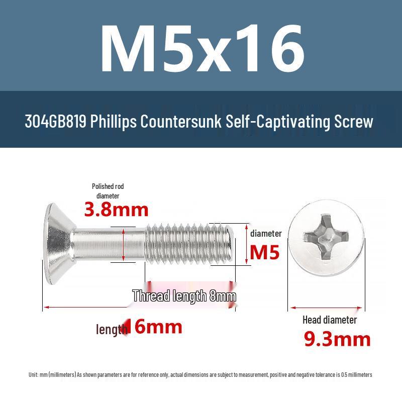 Yigu 304 Edelstahl Sicherungsschrauben M3 M4 M5