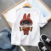 Kids 2-13Y+ T-shirts Children Cartoon Cute Short Sleeved Shirt Boys Girls Summer Travel Fashion Clothing Cotton White Kids Clothes