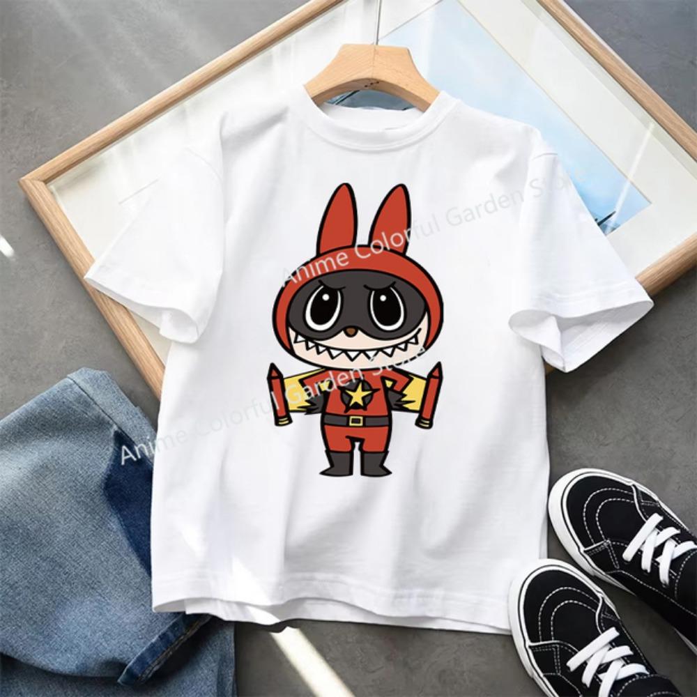 Kids 2-13Y+ T-shirts Children Cartoon Cute Short Sleeved Shirt Boys Girls Summer Travel Fashion Clothing Cotton White Kids Clothes