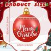60cm PVC Inflatable Christmas Ball Outdoor Garden Festive Ornament Party Supplies Decorations