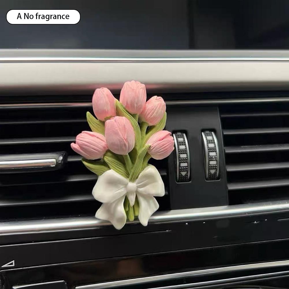 

Автомобильный ароматизатор с зажимом Flower Tulip Air Outlet Автомобильный освежитель воздуха Peach Blossom Aroma Diffuser Аксессуары для украшения автомобиля Fresh Air A No fragrance