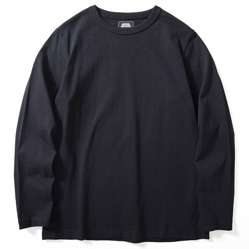 T-Shirt for Men, American Style 300g Heavyweight Pure Cotton Spring and Autumn Base Shirt, Simple and Versatile Round Neck Pullover Men's Top