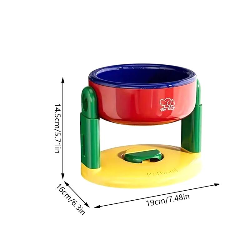 Liftable Suction Cup Pet Bowl 3 Level Height Adjustment Protect Cervical Spine Pet Bowls Non-Slip Elevated Dog Cat Food Bowls