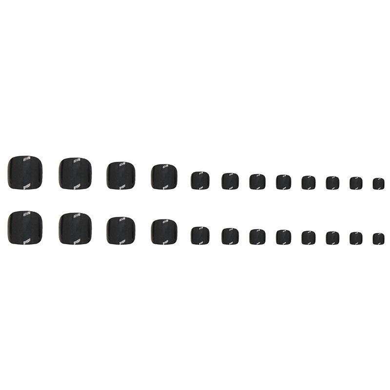 24 Sztuki Białe, Chłodne i Eleganckie, Czarne Tłuste i Błyszczące, Sztuczne Paznokcie, Modele Stóp, Noszone Paznokcie, Styl Spice Girl Nail Art, Specjalne dla Paznokci u Stóp