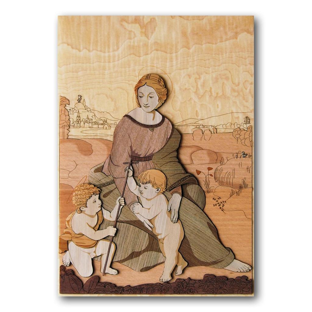 KINOWA "Madonna of Belvedere" Woodcut Original Handmade Kit, Masterpiece by Raphael, Made In Japan