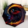 1pc Phoenix Rising Pattern Umbrella, Fashionable, Personalized, High-Value Folding Umbrella, a Must-Have for Summer, 8-Rib Durable Iron Frame, Tr