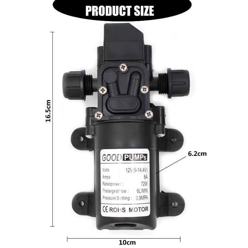 DC 12V High Pressure Diaphragm Water Pump Multifunctional Mini Booster Pump For Water Washing Machine Agricultural Irrigation