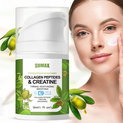 50ml Duckbill Press Bottle Jojoba Collagen Peptide Energizing Face Cream Moisturize and Brighten Skin Tone Revitalize and Nourish Hydrate