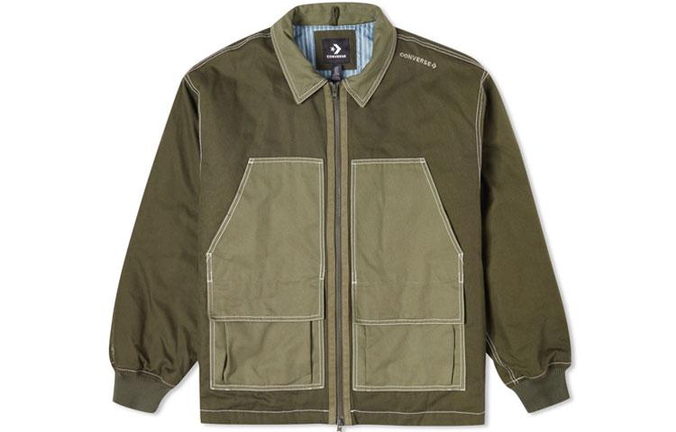 Converse Colorblock Pocket Jacket Unisex Grass Green 10022907-A01 XXL