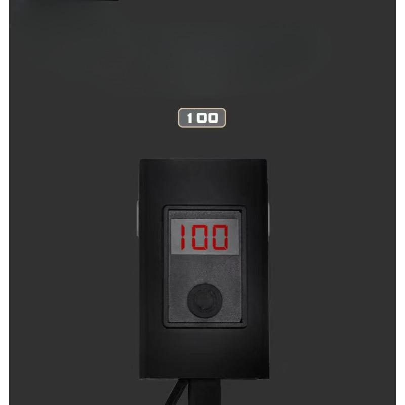 Bicycle Light: Double T6 Headlight, Aluminum Alloy Night Walking High and Low Beam Lighting, USB Charging, Digital Display, Outdoor Cycling Light